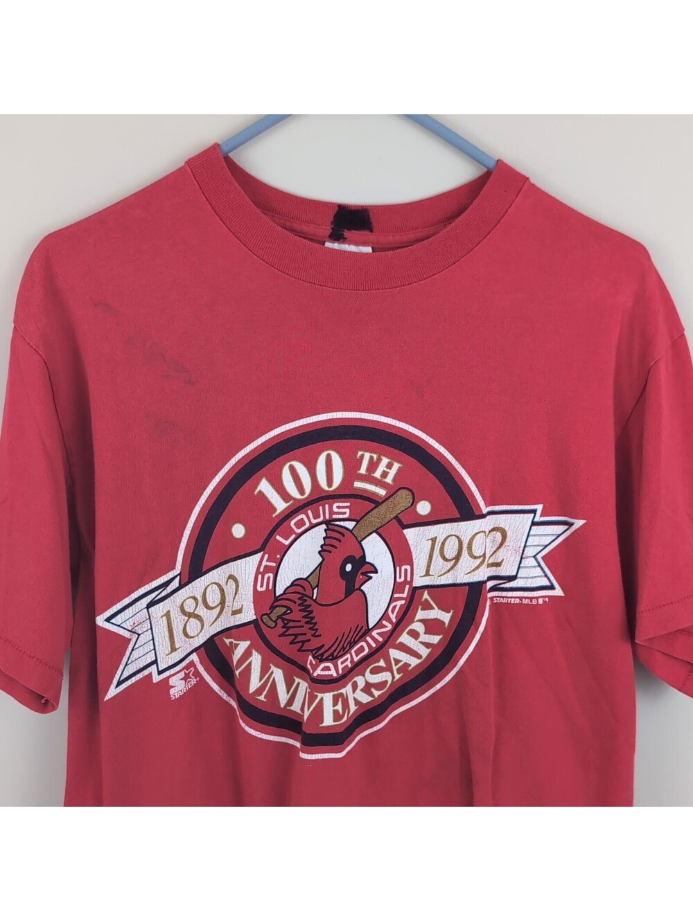 Vintage 1992 St. Louis Cardinals 100th Anniversary Starter Tee Size M